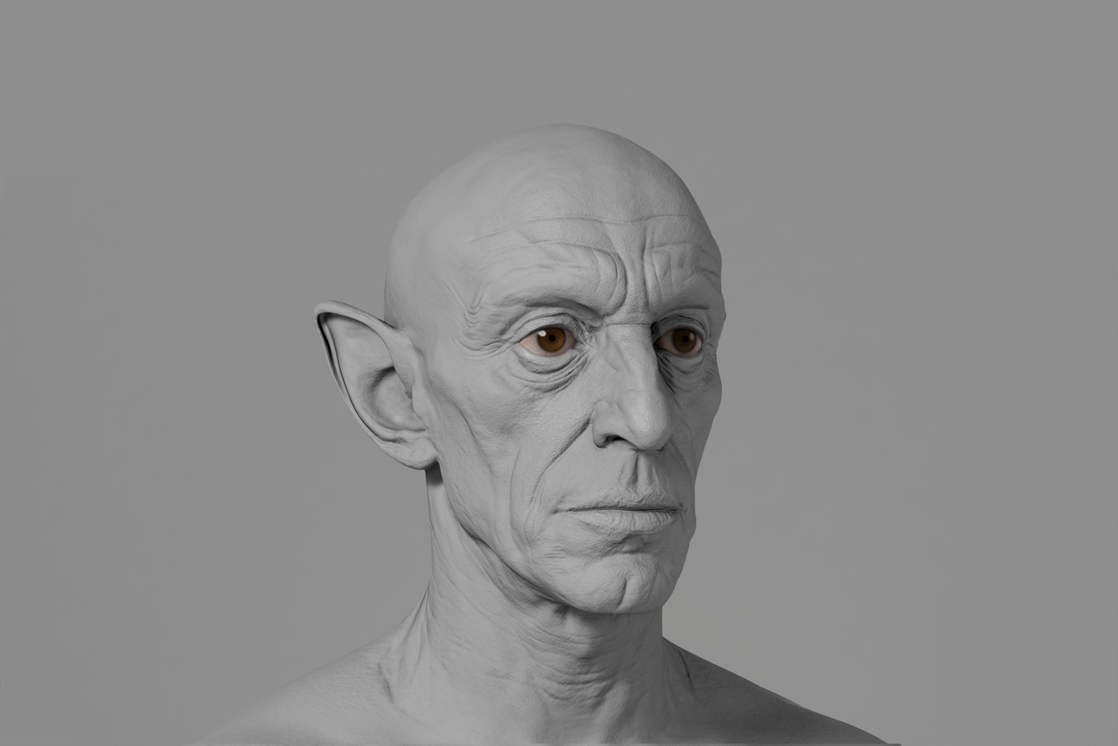 Head wrapped with MetaWrap + baked normals