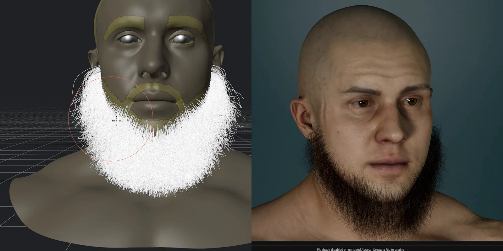 A groom from scratch, in Blender and in Unreal