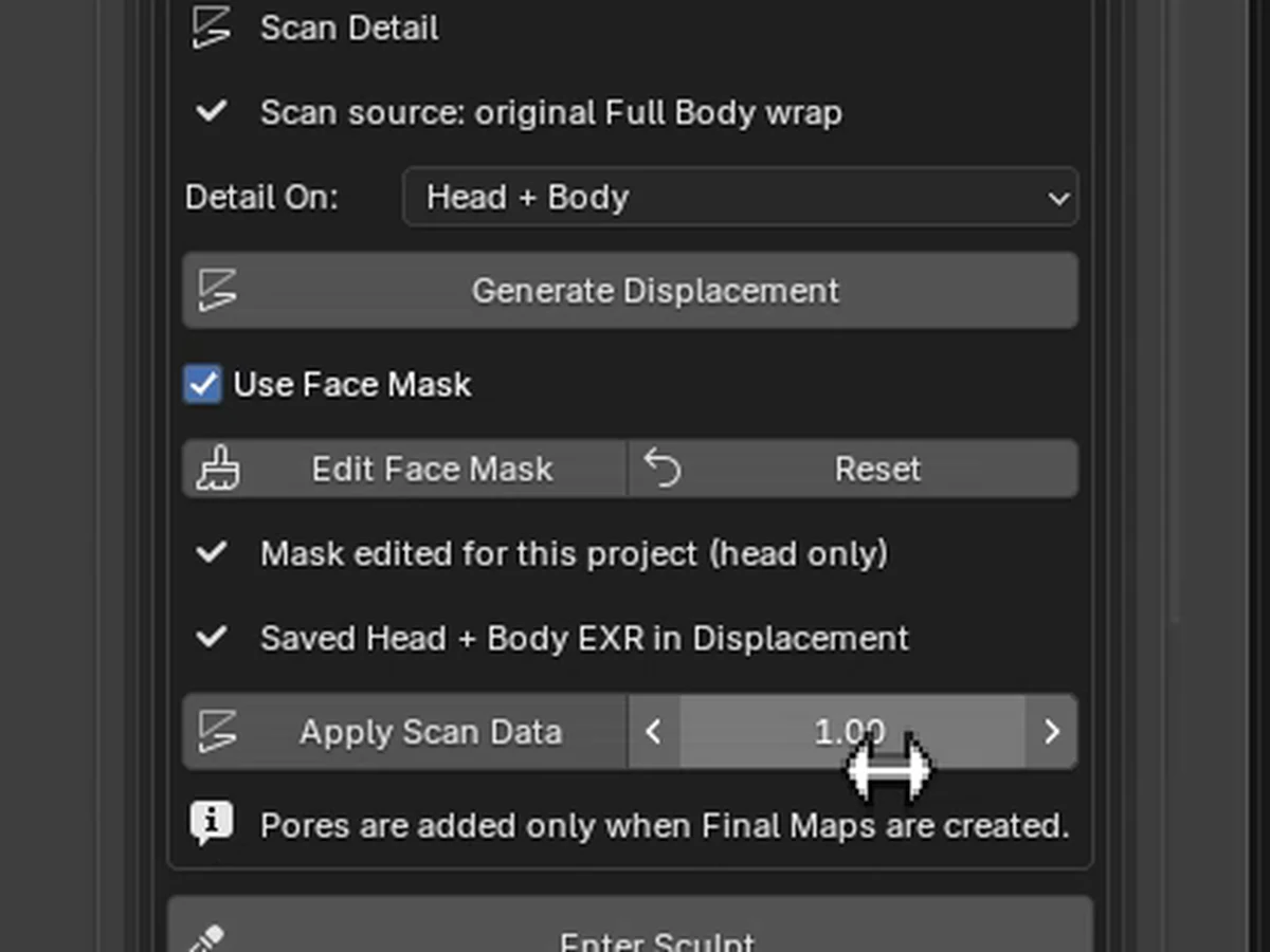Scan Data controls in order