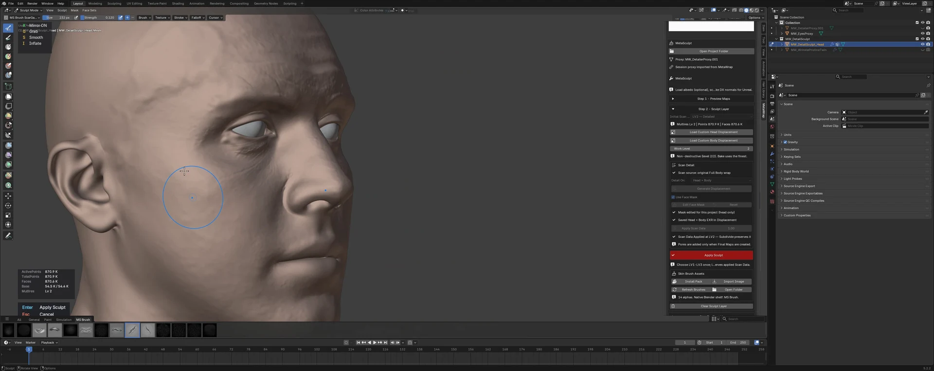 Manual MetaSculpt refinement