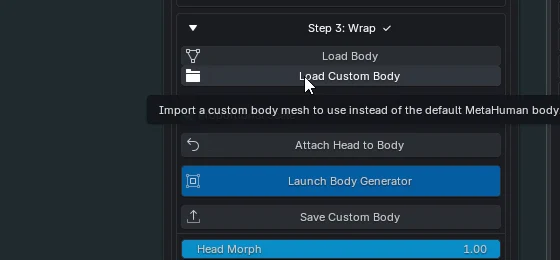Save and load a custom body